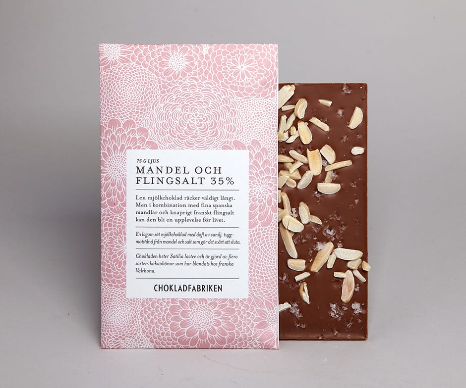 Chokladkaka mandel och flingsalt